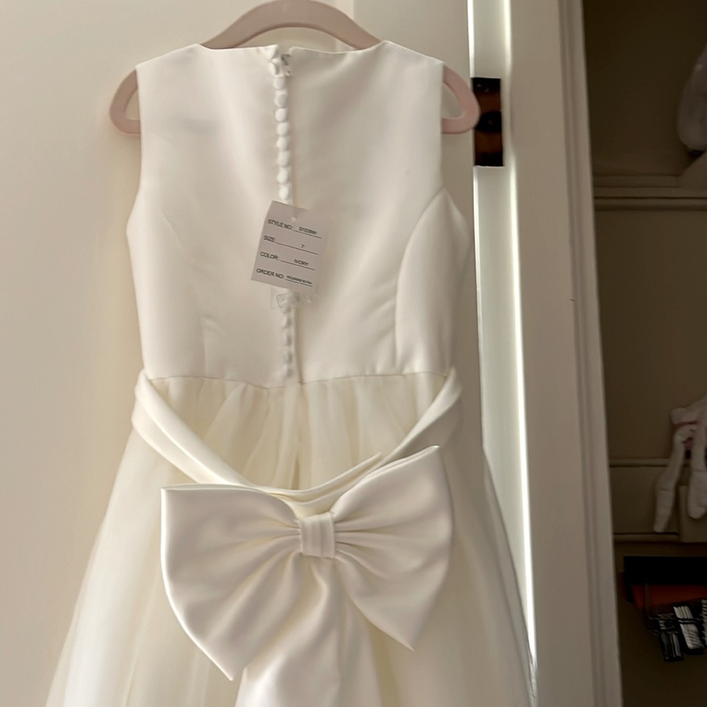 Flower girl dress.  Used for a photo shoot.